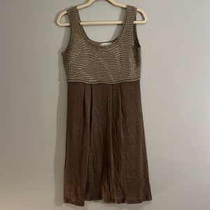 EUC like new brown Diktons knit dress size medium 8/10